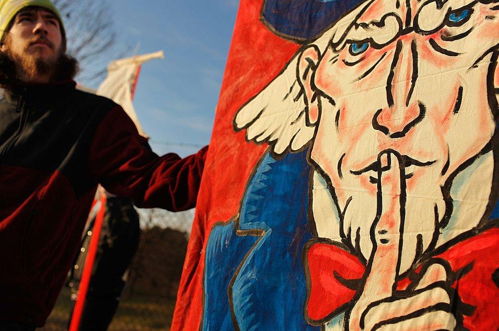 Activists at a 2011 rally to free Manning