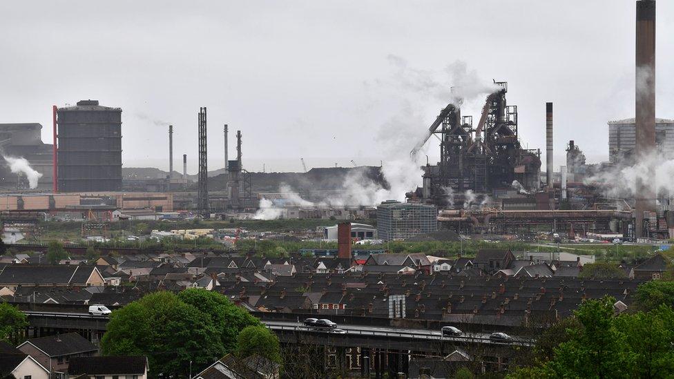 view of Port Talbot steelworks