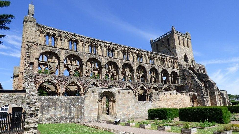 The ruins of Jedburgh Abbey