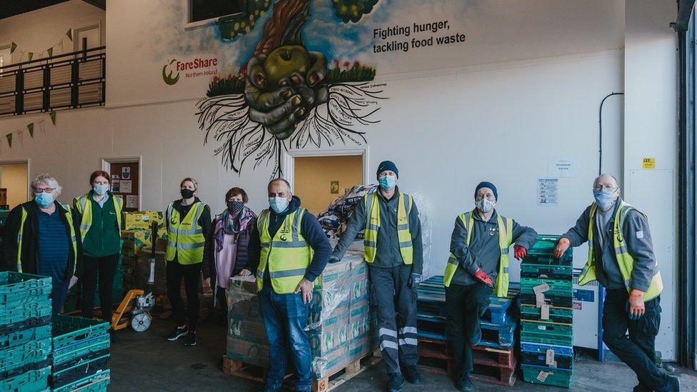 FareShare NI's warehouse in Newtownabbey relies on volunteers