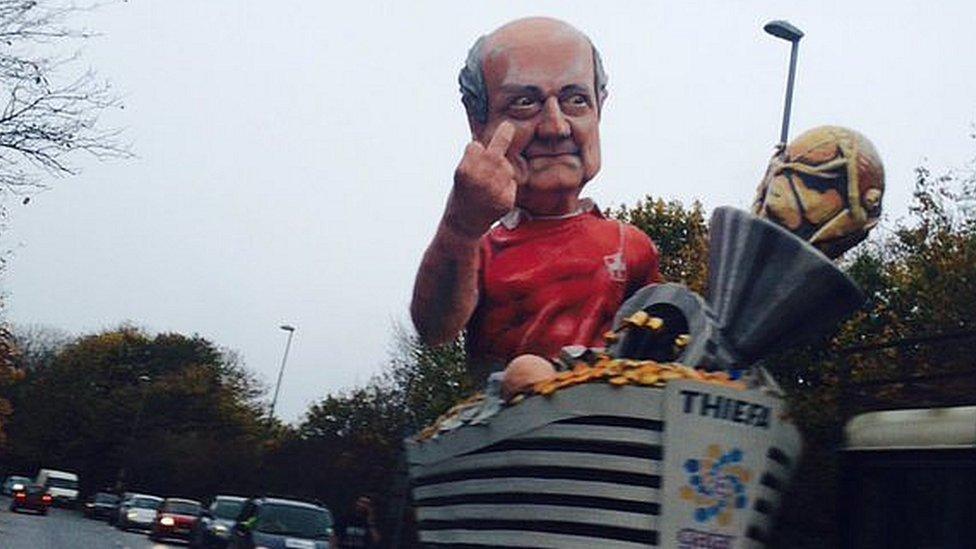 Sepp Blatter effigy