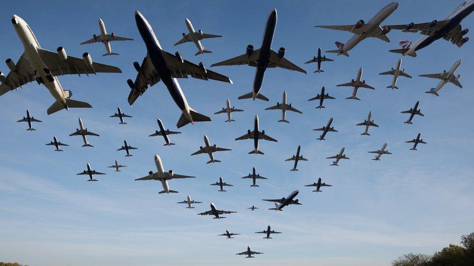 Planes at Heathrow