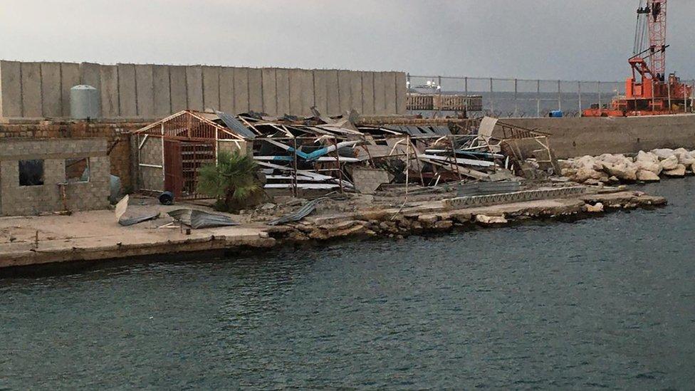 The training centre after the blast