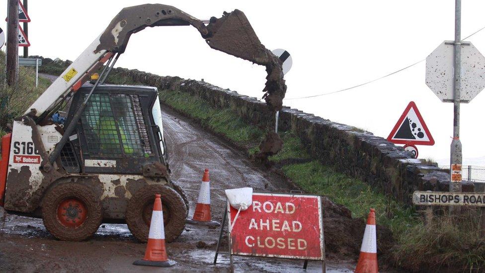 Landslide clear-up