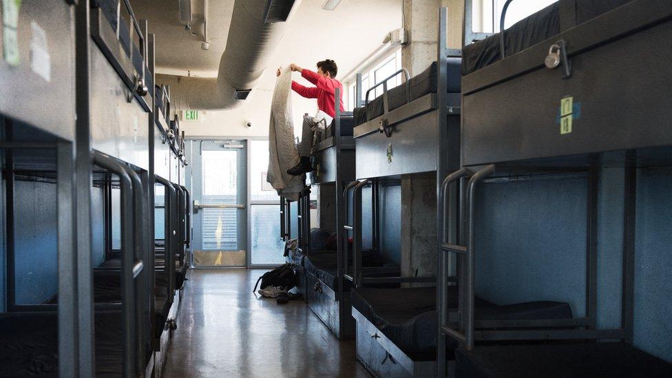 A homeless person settles in at a centre run by First Steps