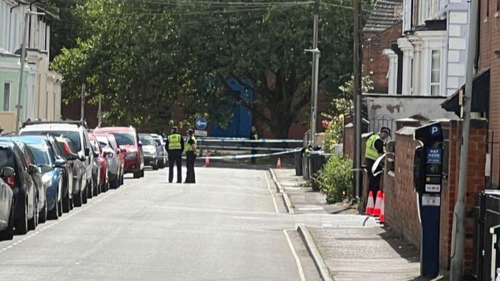 Arthur Street where the man was stabbed