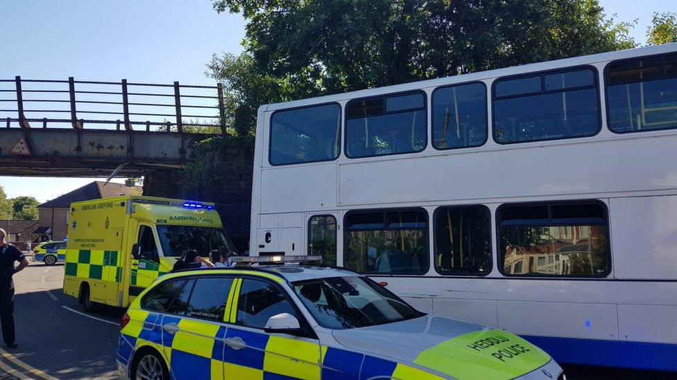 The scene of the crash in Roath