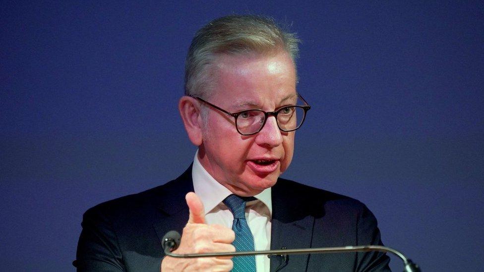 Michael Gove giving a thumb up