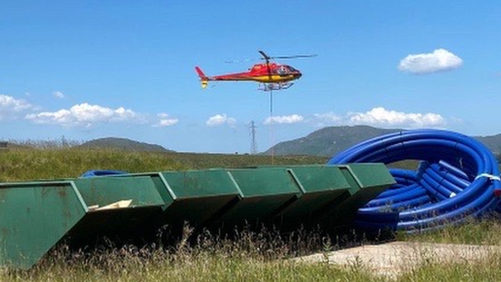 helicopter over skye loch