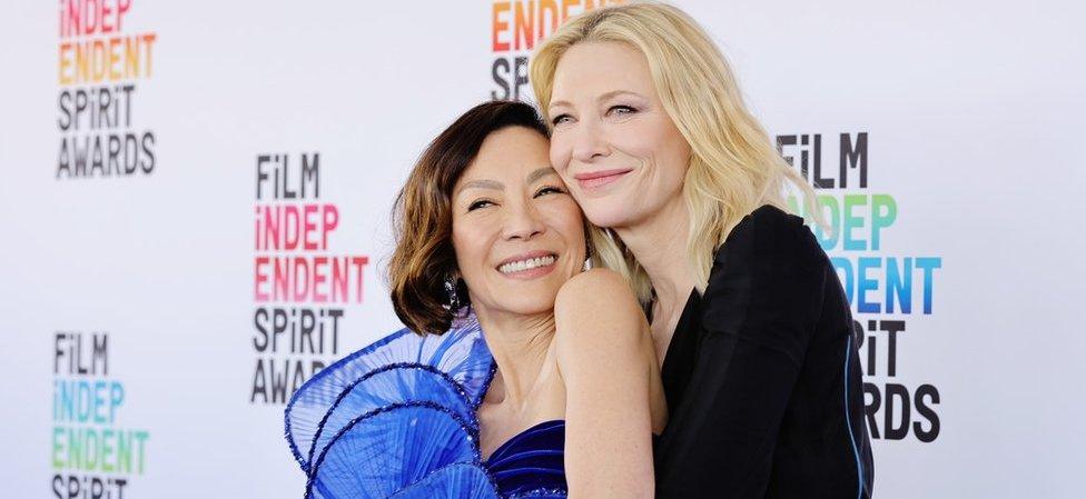 Michelle Yeoh and Cate Blanchett at the Independent Spirit Awards