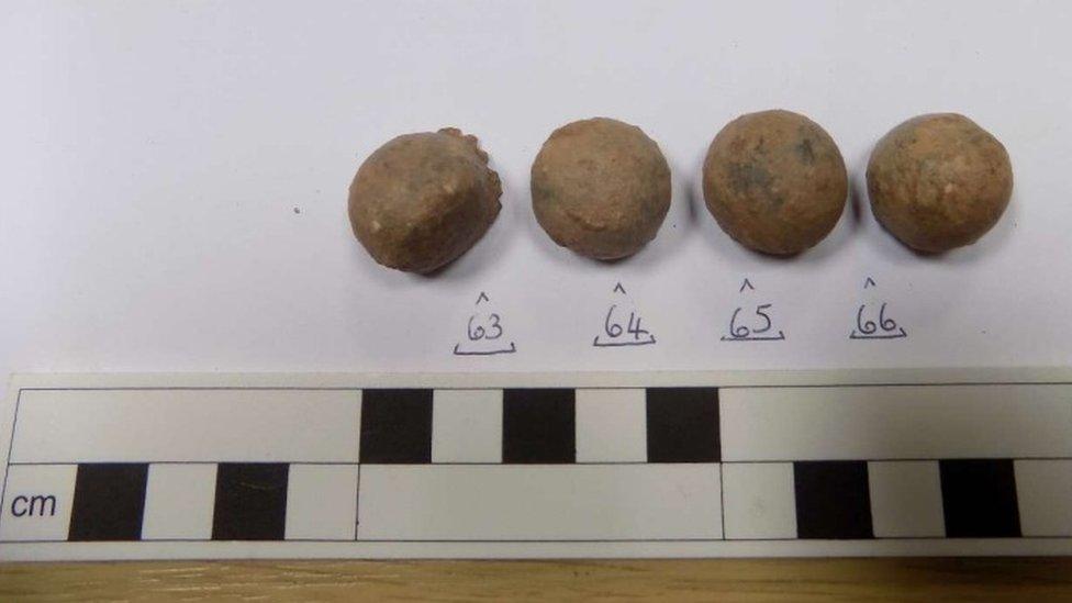 Musket balls that could date back to the Civil War