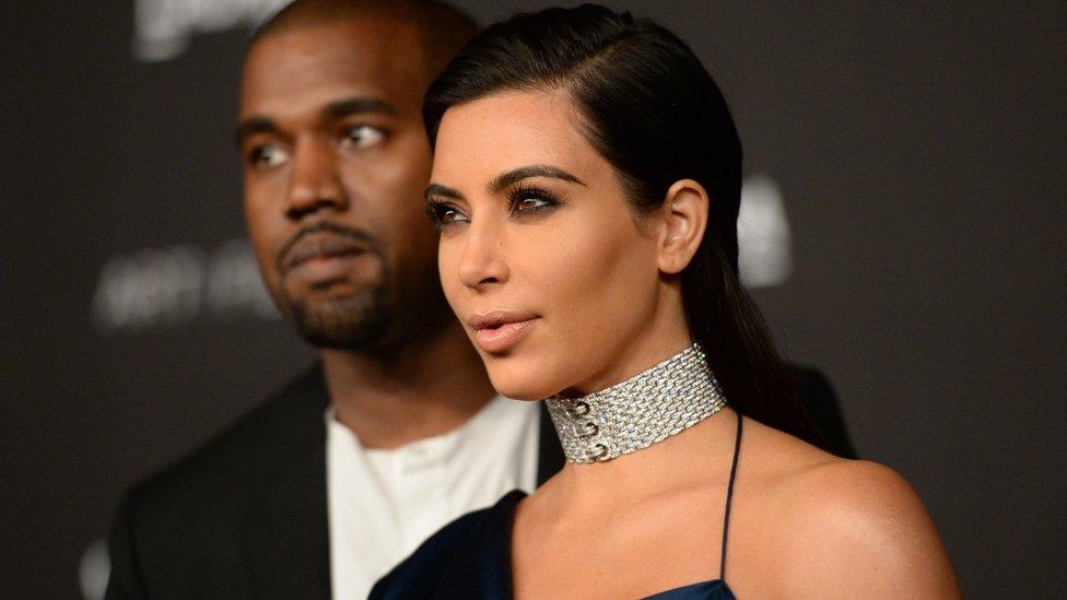 Recording artist Kanye West and TV personality Kim Kardashian West attend the 2014 LACMA Art + Film Gala honoring Barbara Kruger and Quentin Tarantino presented by Gucci at LACMA on November 1, 2014 in Los Angeles, California.