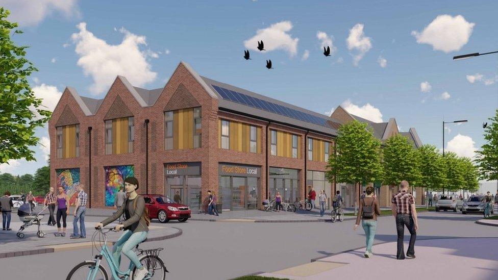 Artists' impression of the new Lubbesthorpe Development