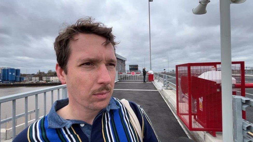 Neal Carlin standing on the footpath over Herring Bridge