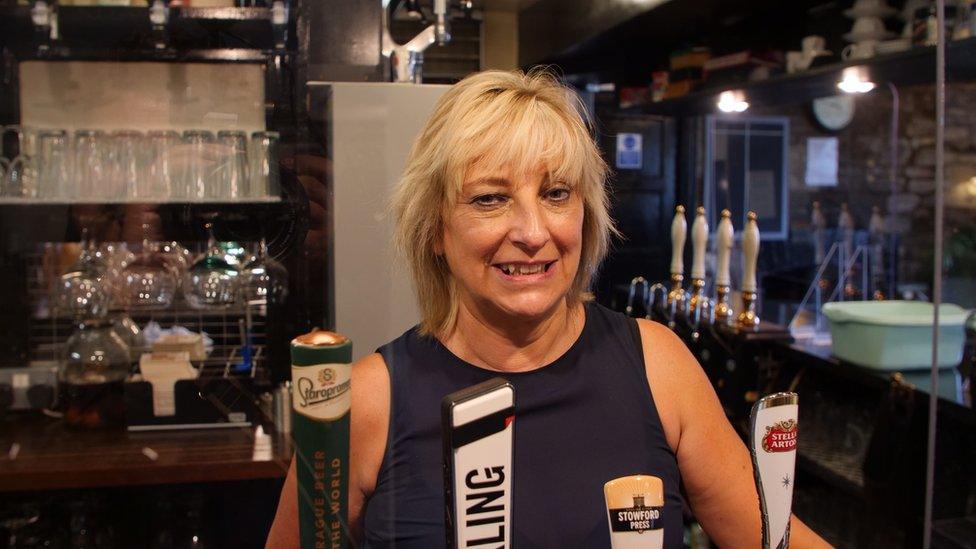 Sally Windley, landlady at the Rose and Crown in Tintern