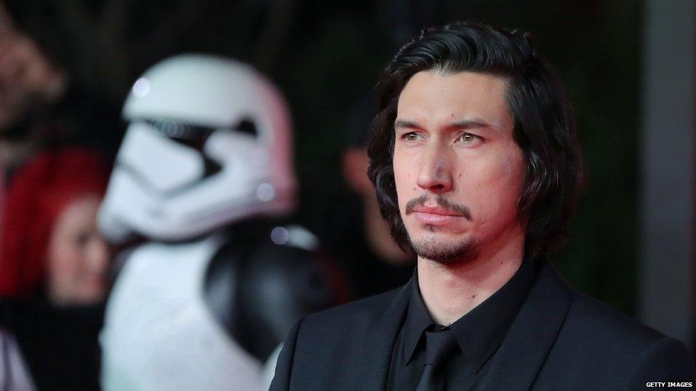 Adam Driver plays dark warrior Kylo Ren