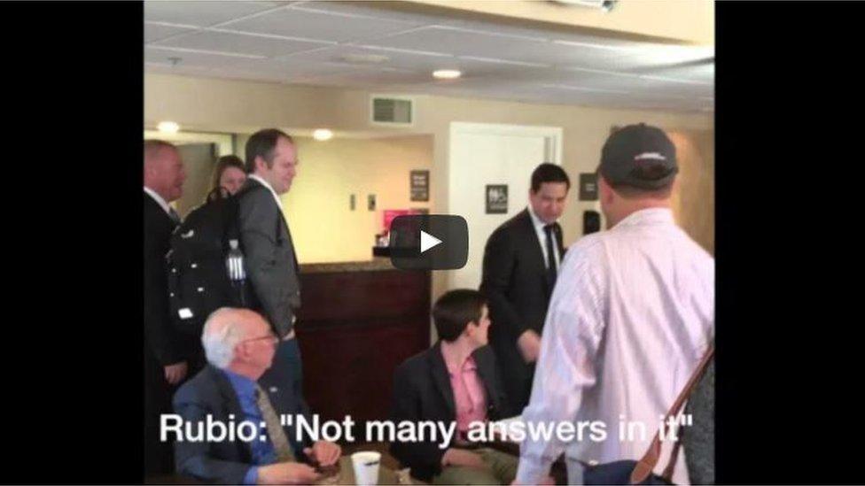 The video of Mr Rubio had inaccurate subtitles