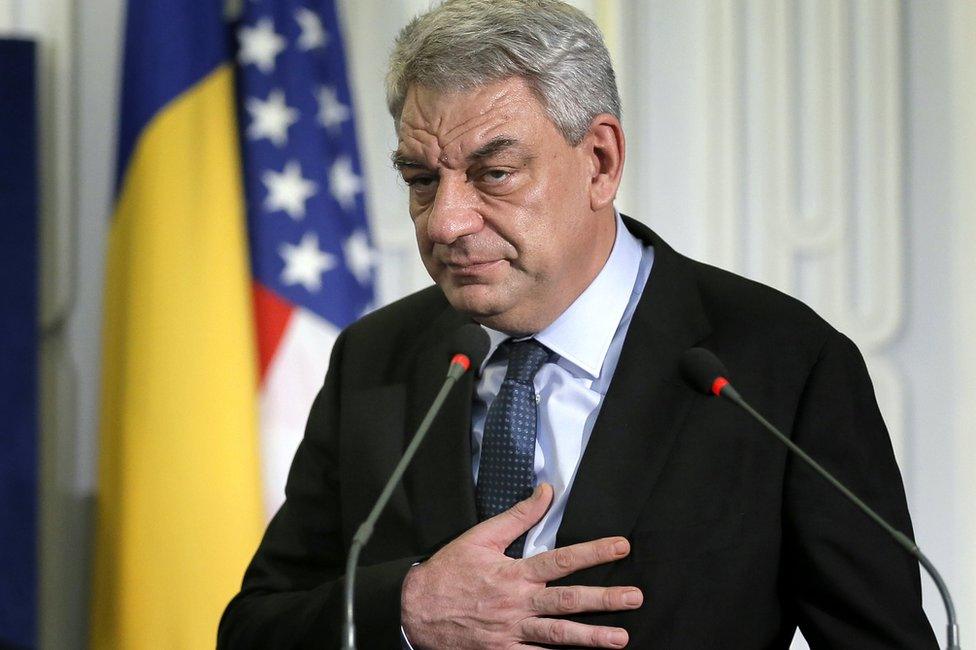 Romanian Prime Minister Mihai Tudose in Bucharest, 12 January 2018