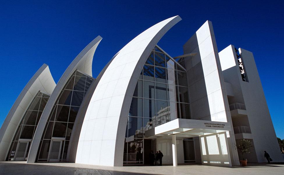 US architect Richard Meier’s “Dives in Misecordia” church in Rome