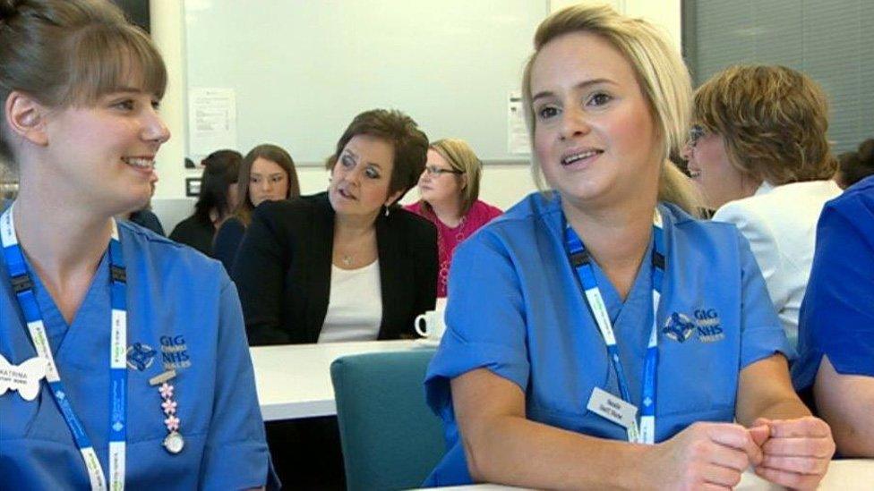 Nurses at the campaign launch