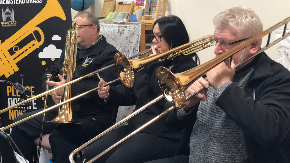 Newstead Brass rehearsing