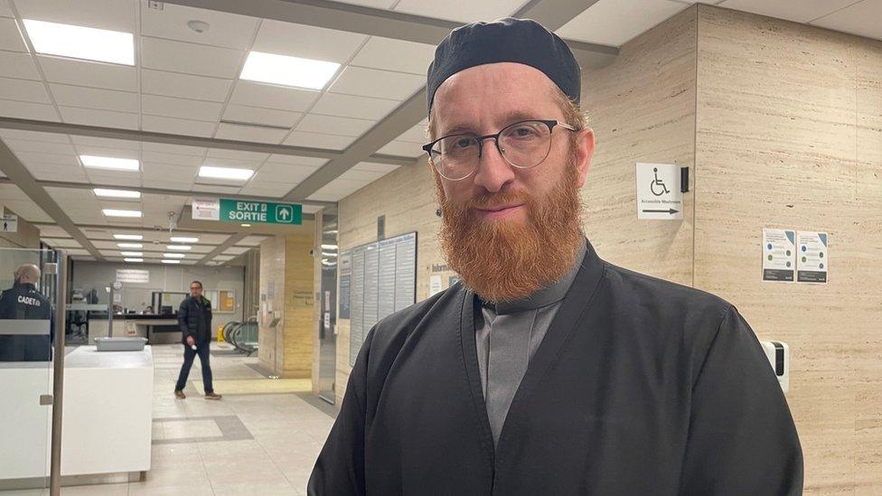 Imam Abd Alfatah Twakkal pictured at the London, Ontario courthouse