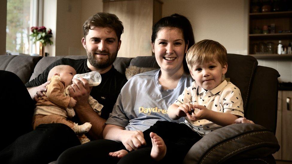 Tommy and Lucy with their young family.