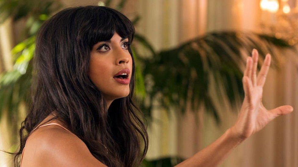 Jameela Jamil as Tahani on The Good Place