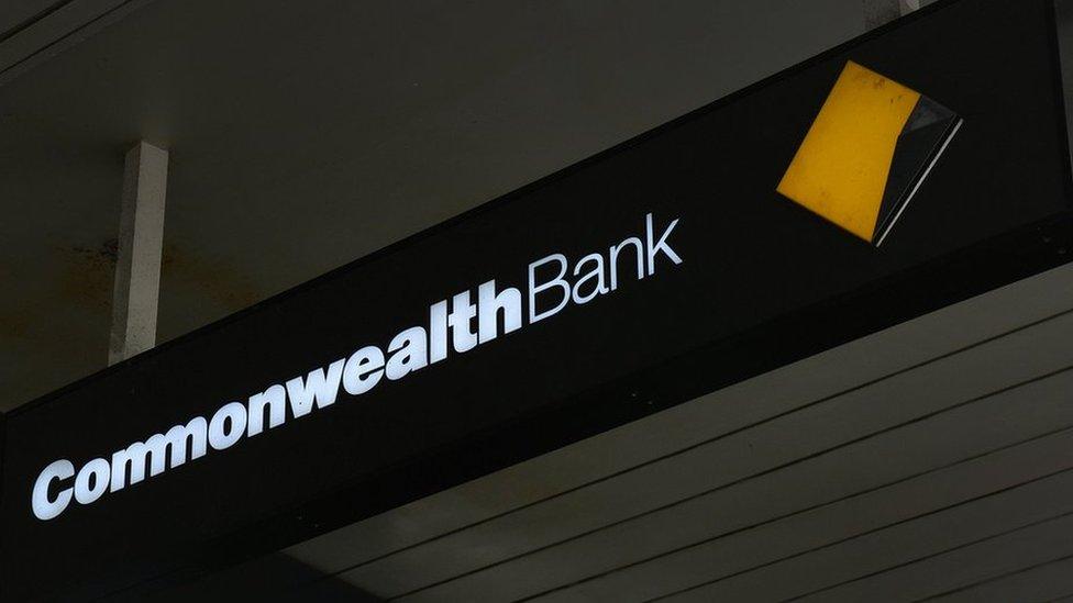 The Commonwealth Bank of Australia sign