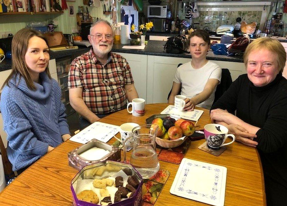 Tatyana, Tony Erwood, Serhii and Helen Erwood