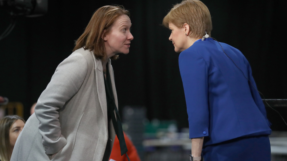 Liz Lloyd and Nicola Sturgeon