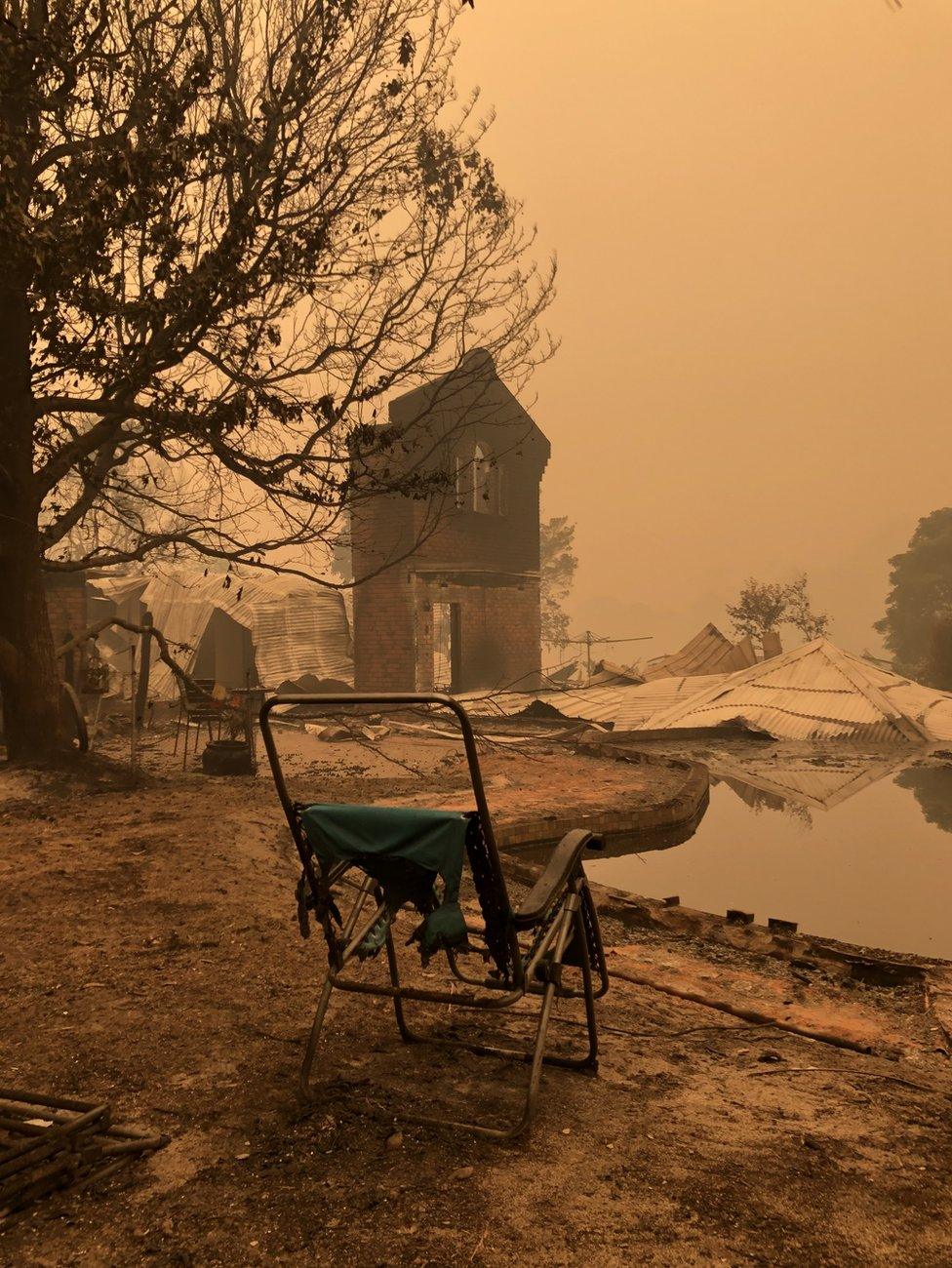 Damaged property seen in Mallacoota