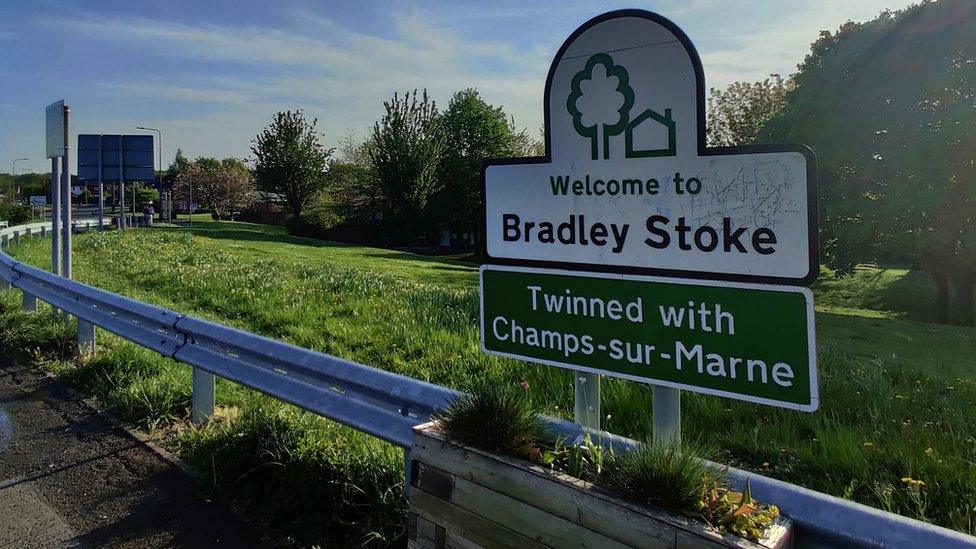 Bradley Stoke road sign