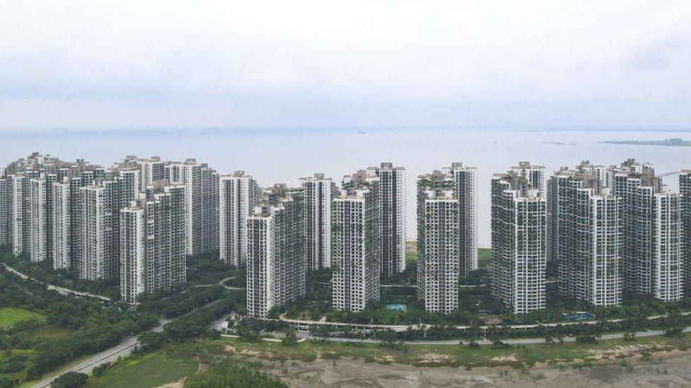 A general view of condominiums at Forest City, a development project launched under China's Belt and Road Initiative in Gelang Patah in Malaysia's Johor state