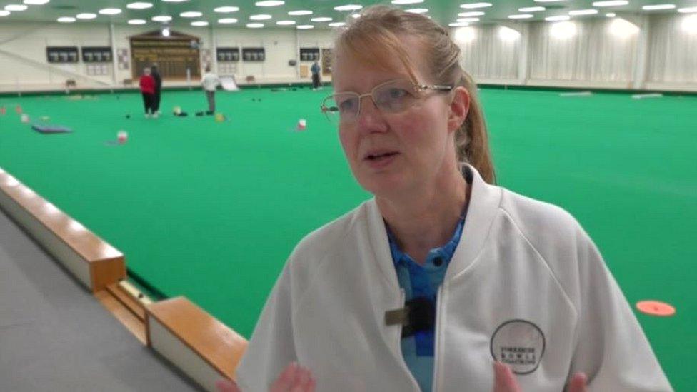 Lis Watson from the Hornsea and District Indoor Bowls Club