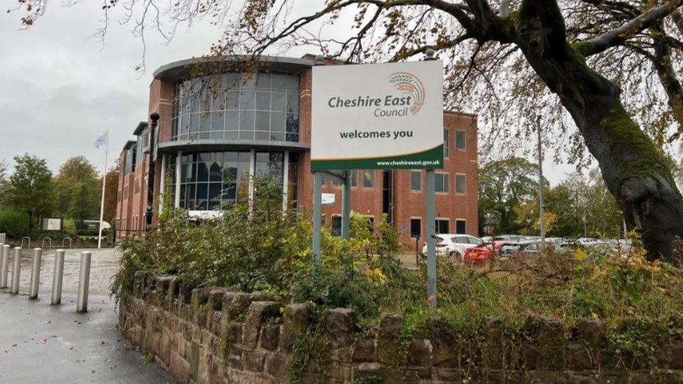 Sign for Cheshire East Council