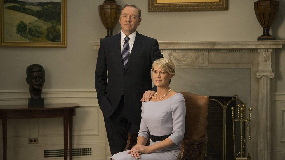 Kevin Spacey and Robin Wright as Francis and Claire Underwood