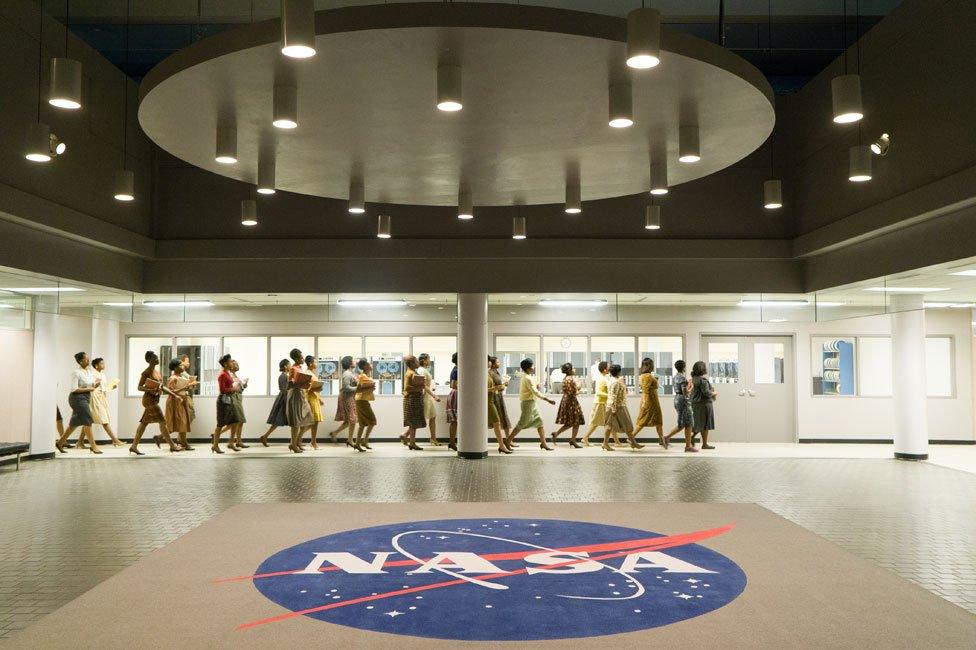 Black women at Langley, in the film Hidden Figures