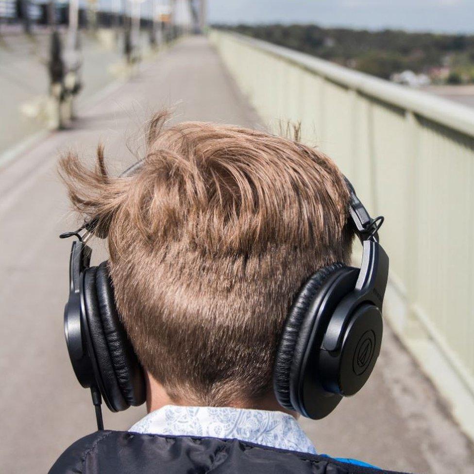 A child on the Humber bridge