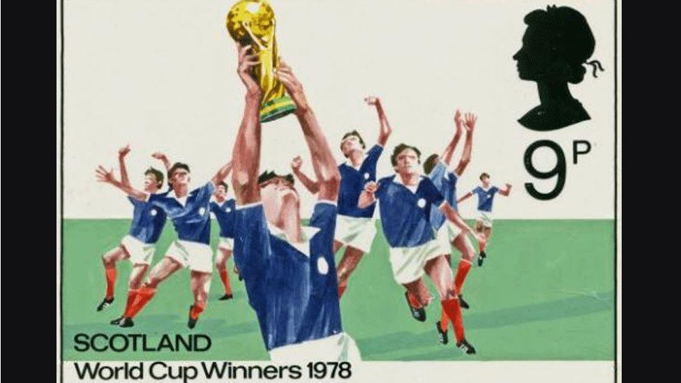 Scotland winning the 1978 World Cup stamp