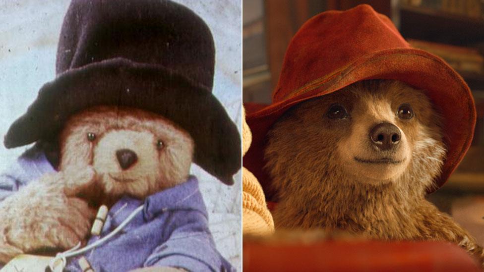 Two versions of Paddington the Bear