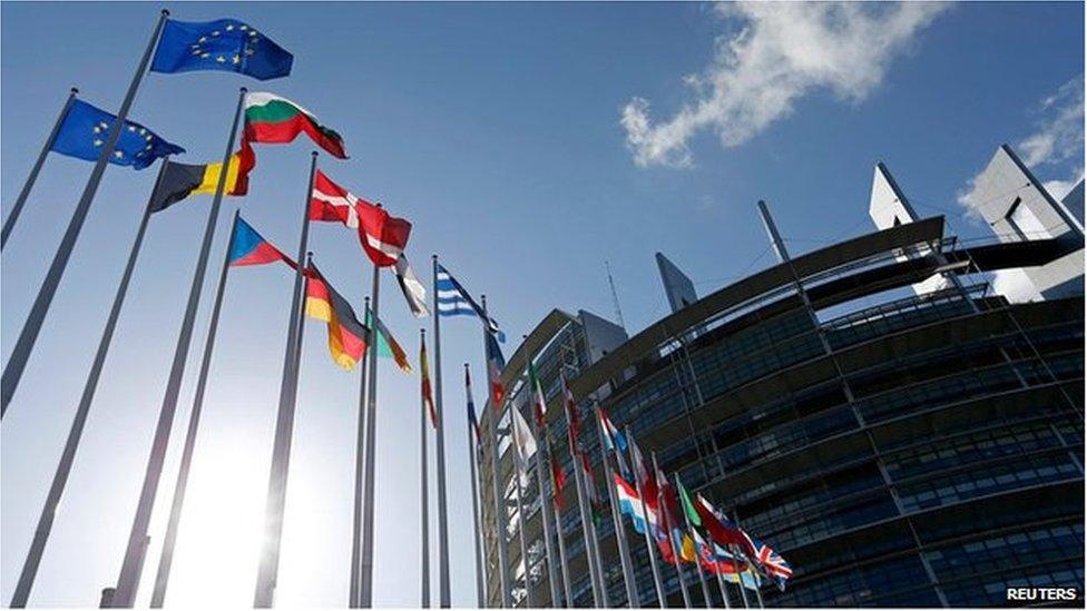 The European Parliament building in Strasbourg