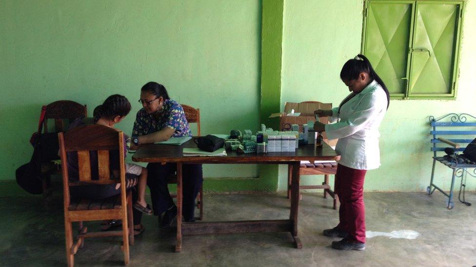 Doctors working at Maria Torres home