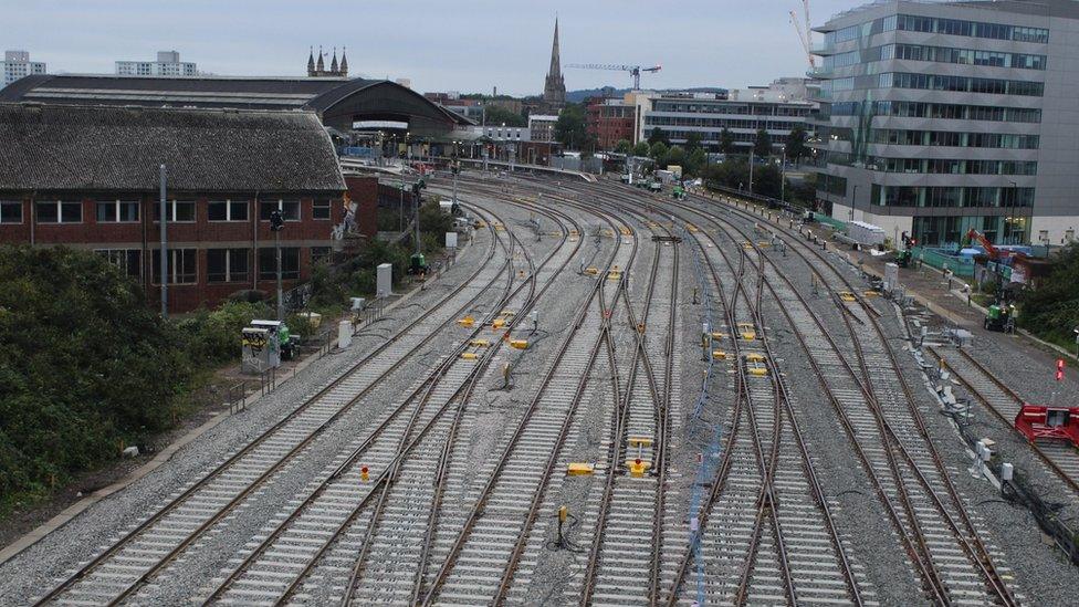 Lines outside Bristol Temple Meads