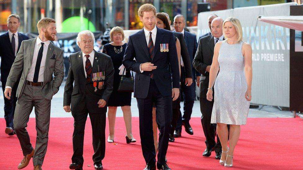 Prince Harry arriving at the premiere