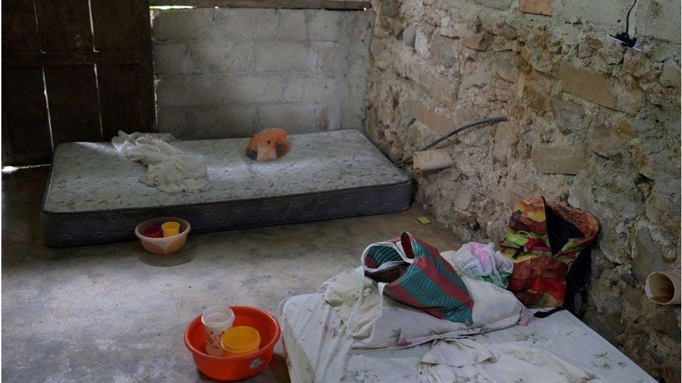 Mattresses on floor of Lev Tahor base in Mexico (01/10/22)