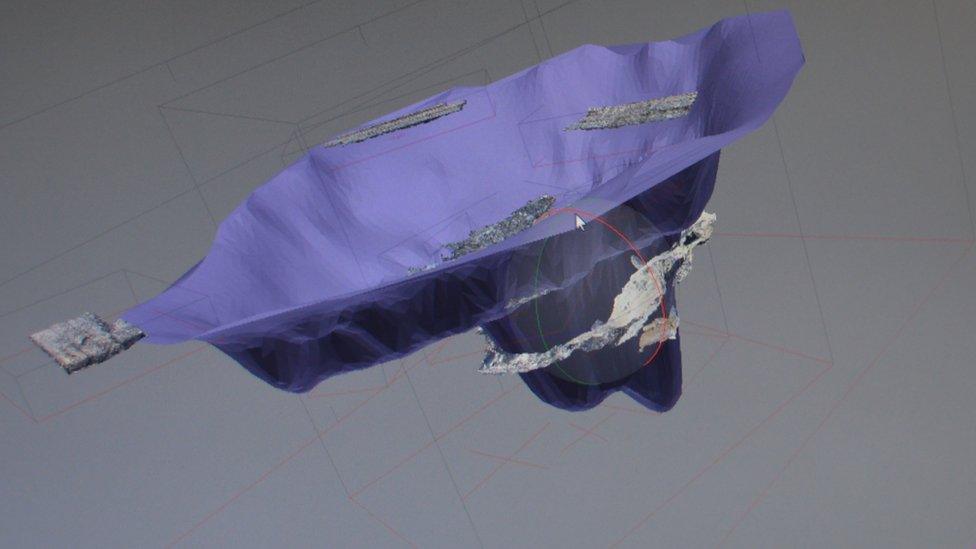 3D image of Spitfire crash site