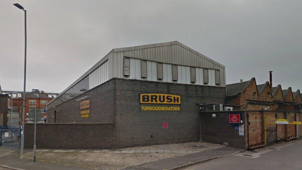 The Brush factory on Nottingham Road, Loughborough