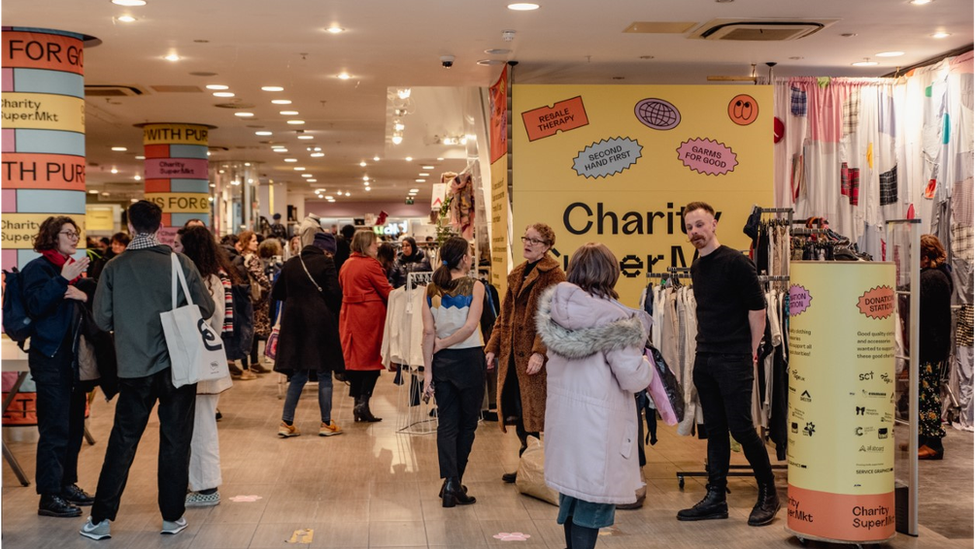 Interior of Charity Super.Mkt