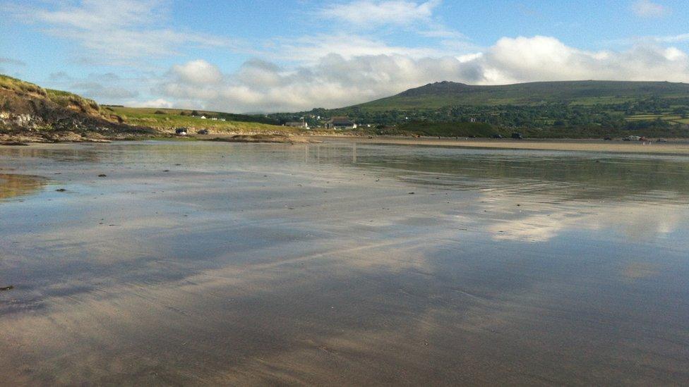 The end of a coast path walk at Newport Sands with Carn Ingli in the background taken by Ross Moore, from Maenclochog, Pembrokeshire.